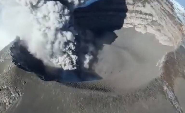  ¡Espectacular! Así se ve ahora el cráter del volcán Popocatépetl