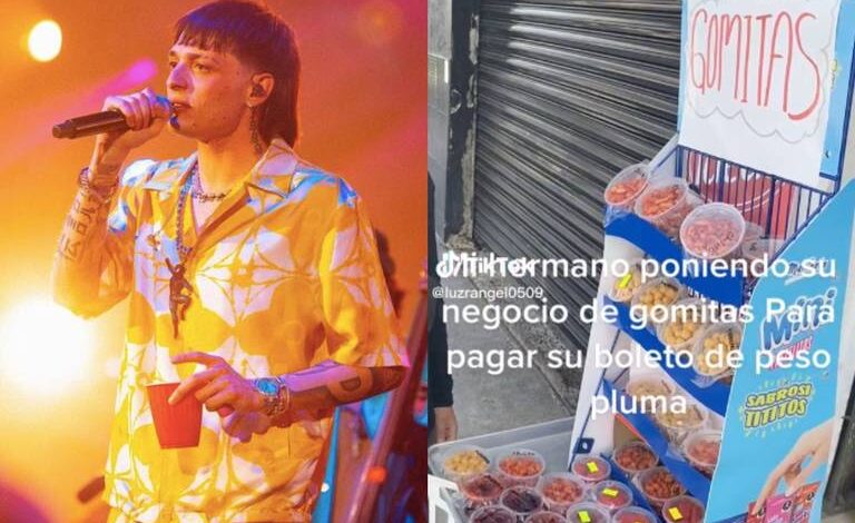  Peso Pluma: niño vende gomitas para ir al concierto de su ídolo