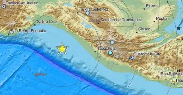 Se registra sismo de 6.5 en los límites de Chiapas y Guatemala