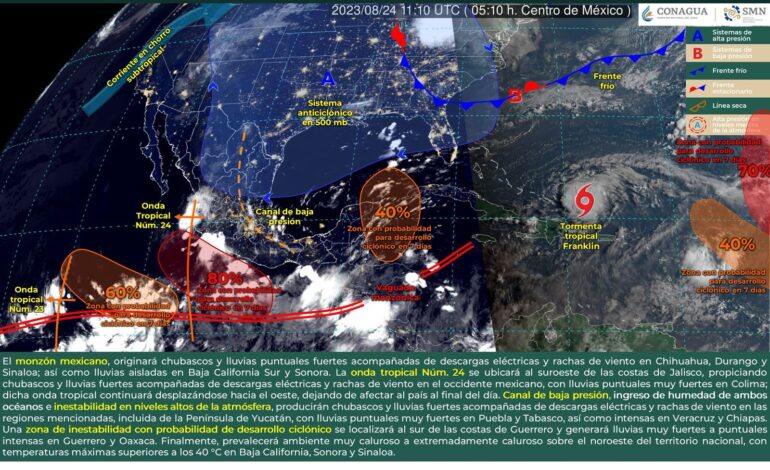  Se prevén lluvias de intensidad variable para la tarde de este jueves en el estado