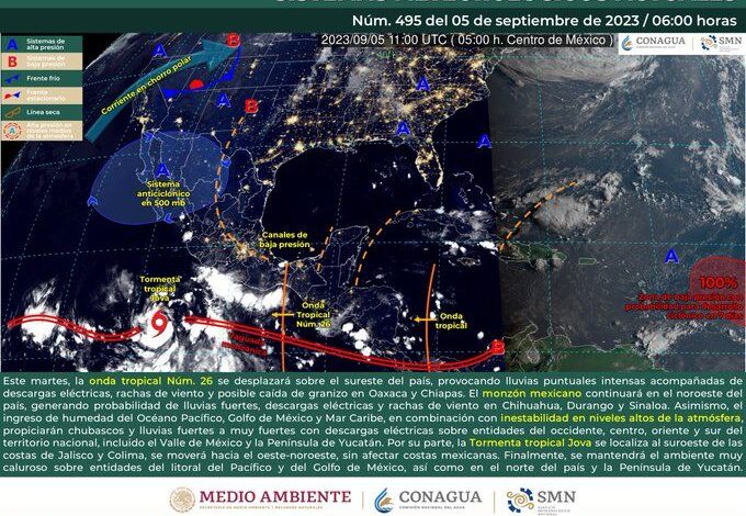 Prevén lluvias de intensidad variable en la mayor parte del estado