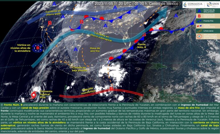 Prevén lluvias aisladas en las regiones; disminuirán vientos del norte en el Istmo