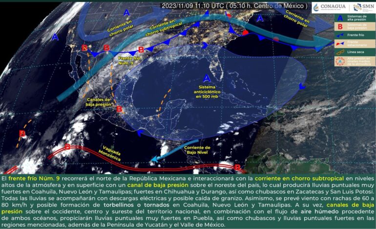 Persistirán nublados y lloviznas en algunas regiones del estado, informa Protección Civil