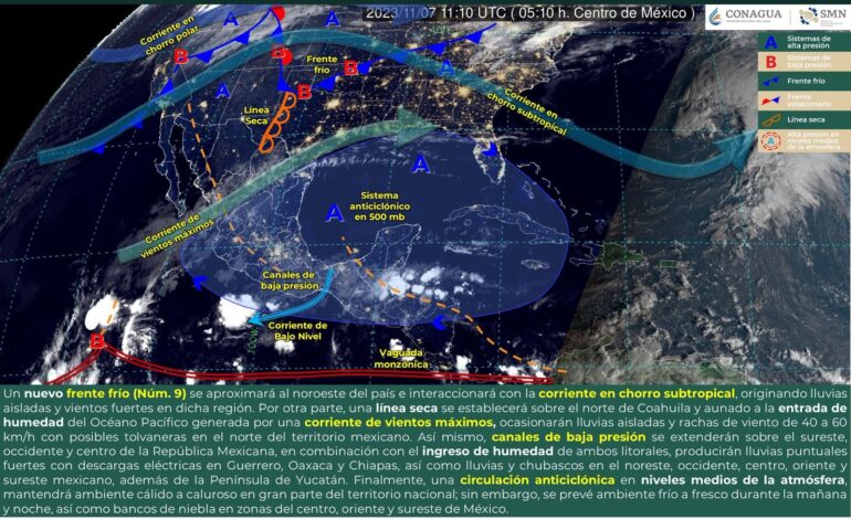  Se prevén lluvias ligeras con intervalos de chubascos para este día: Protección Civil