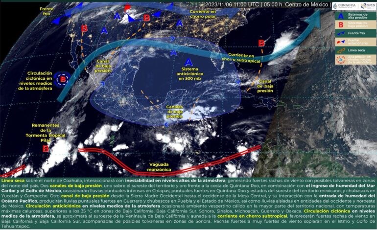  Se presentarán lluvias y lloviznas aisladas en diferentes partes del estado: Protección Civil