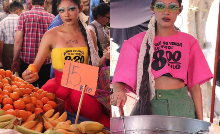  Diseñadora mexicana crea ropa inspirada en el tianguis, el resultado se viraliza y divide opiniones