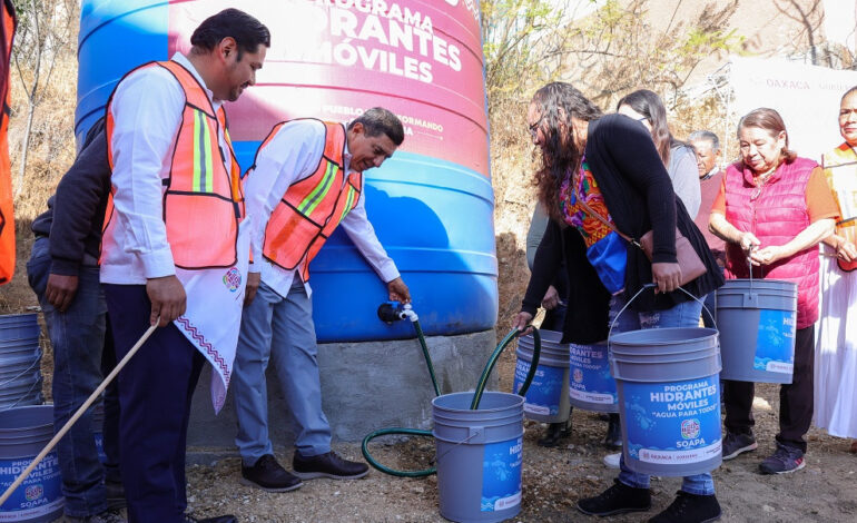  Con agua para todas y todos, Gobierno de Oaxaca atiende la escasez del vital líquido