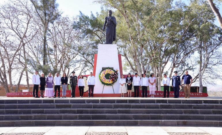  Conmemoran gobiernos de Oaxaca y Guerrero CXCIII aniversario luctuoso de Vicente Guerrero