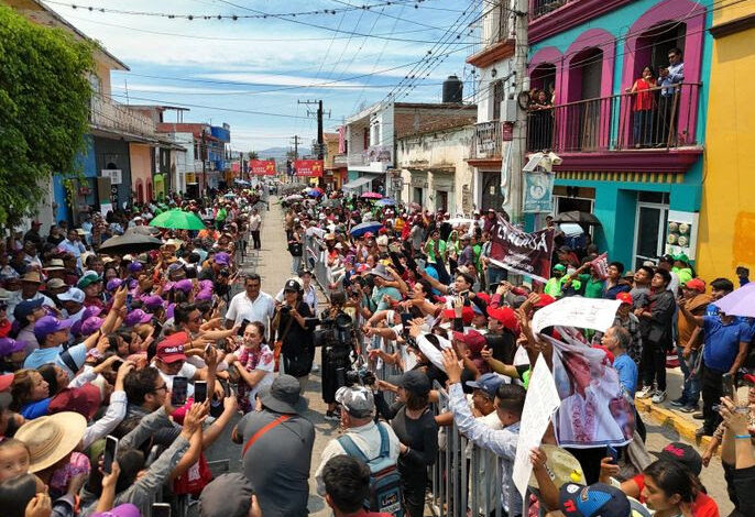  Más de 50 mil personas muestran apoyo a Claudia Sheinbaum y su segundo piso de la 4t en Oaxaca