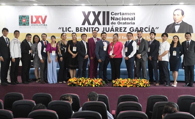  Certamen nacional de oratoria reúne a oradores de 10 estados del país en el Congreso de Oaxaca