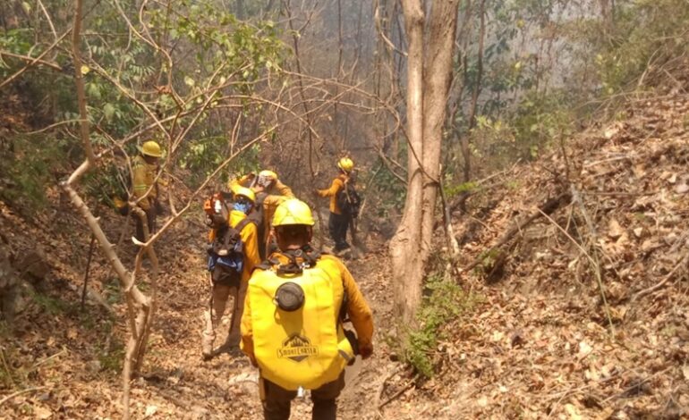  Atiende Coesfo incendio intermunicipal de Santa María Huatulco y San Miguel del Puerto