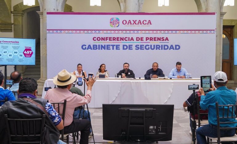  Garantizaron 457 mesas de trabajo la gobernabilidad en Oaxaca durante marzo