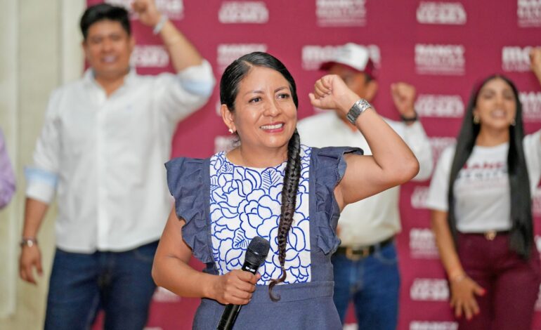  Respaldo total a Nancy Benítez al grito de presidenta en Santa Cruz Xoxocotlán