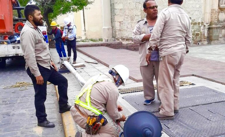  Rehabilita Ayuntamiento daños ocasionados a luminarias del Centro Histórico