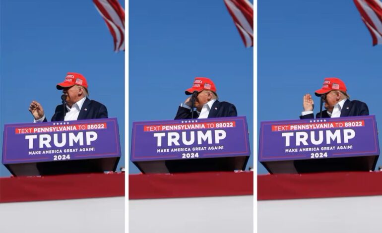  La impactante secuencia de fotos que muestra la bala en el momento que atraviesa la oreja de Donald Trump