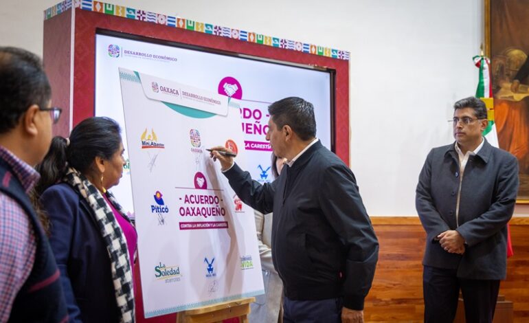 Refrenda Gobierno de Oaxaca compromiso para la reducción del precio de la canasta básica