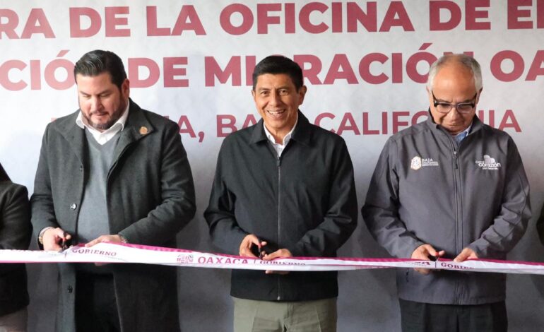 Inaugura Salomón Jara oficina de enlace para migrantes oaxaqueños en Tijuana