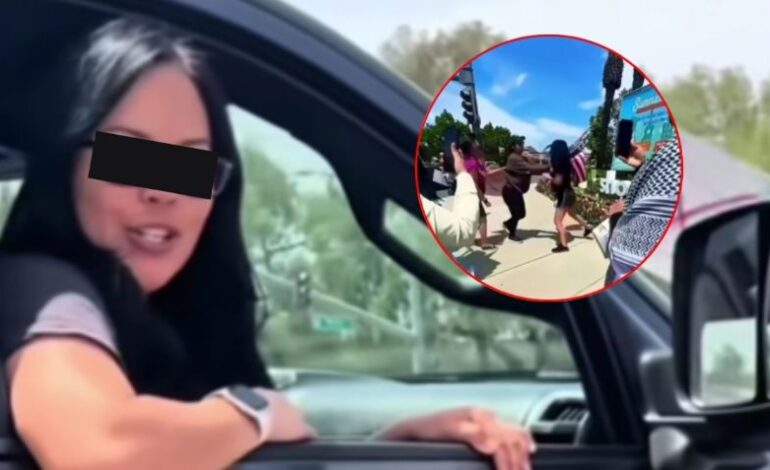  Mexicana causa indignación por agredir a sus propios paisanos en protestas de Los Ángeles