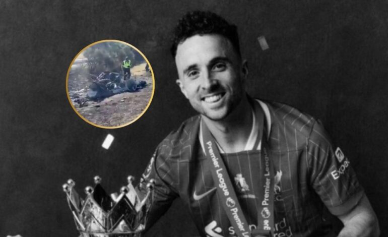  Así quedó el lamborghini de Diogo Jota jugador del Liverpol, tras morir en el aparatoso accidente