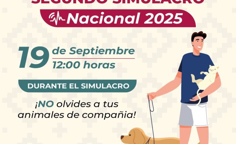  Convoca Protección Civil al Segundo Simulacro Nacional 2025