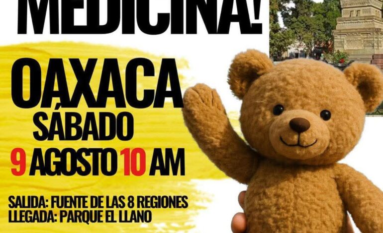  Convocan a marchar en #Oaxaca para exigir medicamentos; regalarán peluches