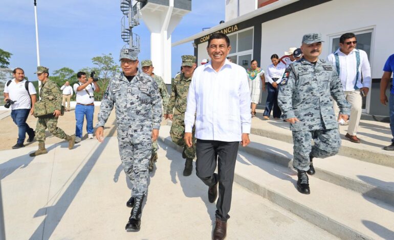  Inaugura Salomón Jara Cruz instalaciones de la compañía de la Guardia Nacional en Santa María #Huatulco