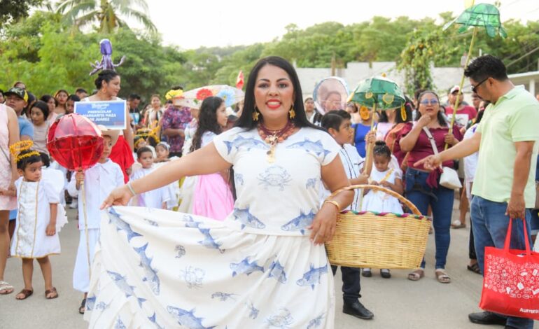  Inician las Fiestas Patronales de Puerto Ángel 2025 con la Guelaguetza del Ángel del Mar