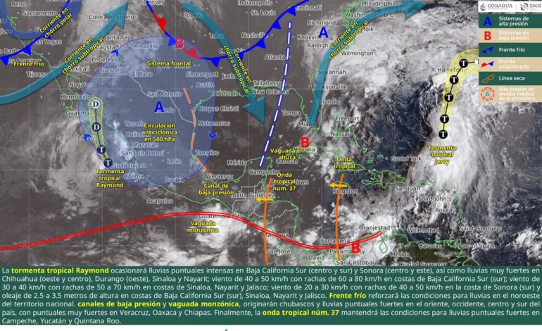  Pronostican lluvias ligeras a moderadas en gran parte de Oaxaca