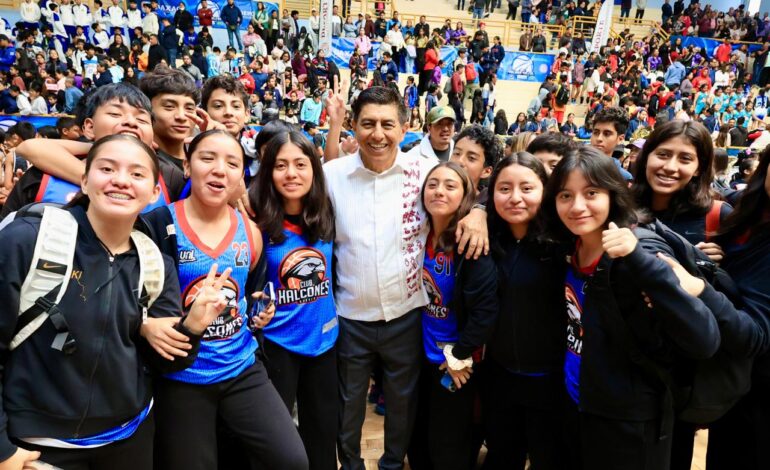  Inaugura Salomón Jara Cruz Etapa Estatal de la Liga Telmex- Telcel de básquetbol 2025