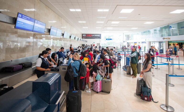  Se rompe récord de pasajeros en el Aeropuerto Internacional de Oaxaca