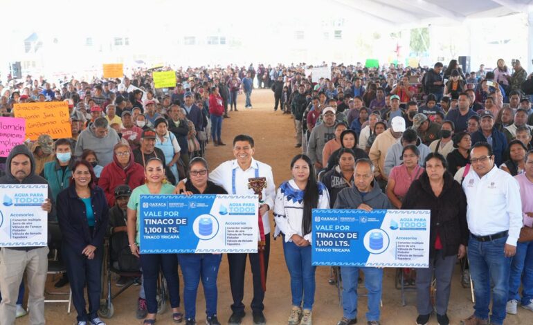  Con apoyo de Salomón Jara, mil 100 familias xoxeñas se fortalecen ante el estiaje