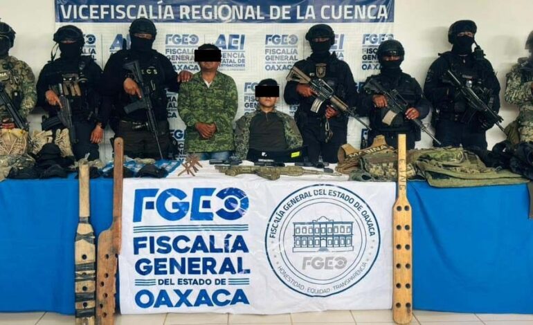 Desarticulan casa de seguridad de célula delictiva que operaba en límites de Oaxaca y Veracruz