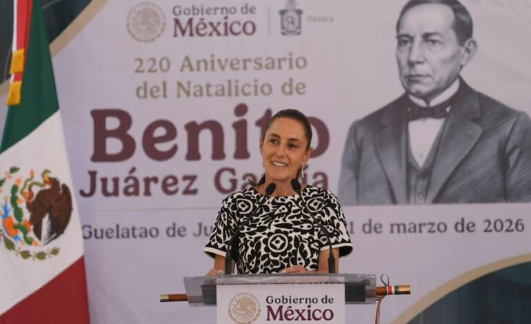  “La soberanía no se negocia”, afirma Claudia Sheinbaum desde Oaxaca en el marco del natalicio de Benito Juárez