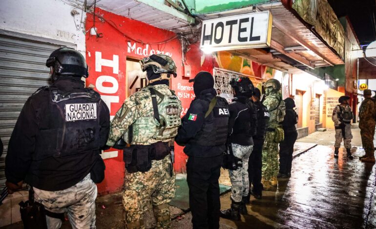  Catean hotel en la capital de Oaxaca, buscaban a menores de edad por trata de personas