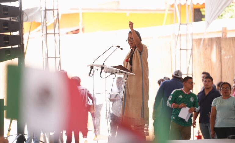 En Xoxocotlán,10 mil personas respaldan defensa de la soberanía nacional