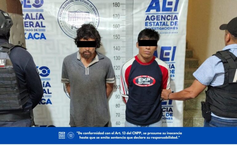 Operativo coordinado en Etla deja dos personas detenidas y aseguramiento de dosis de droga